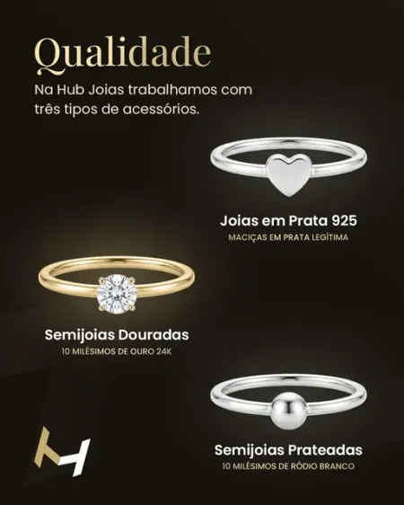 Publicação do Instagram @hub.joias