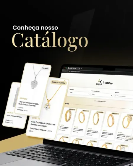 Publicação do Instagram @hub.joias